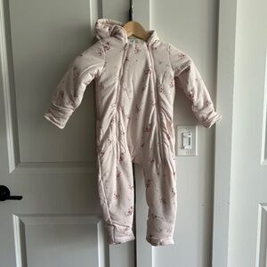 Gap Baby Sherpa Hoodie One-Piece, Barely Pink, 18-24 M